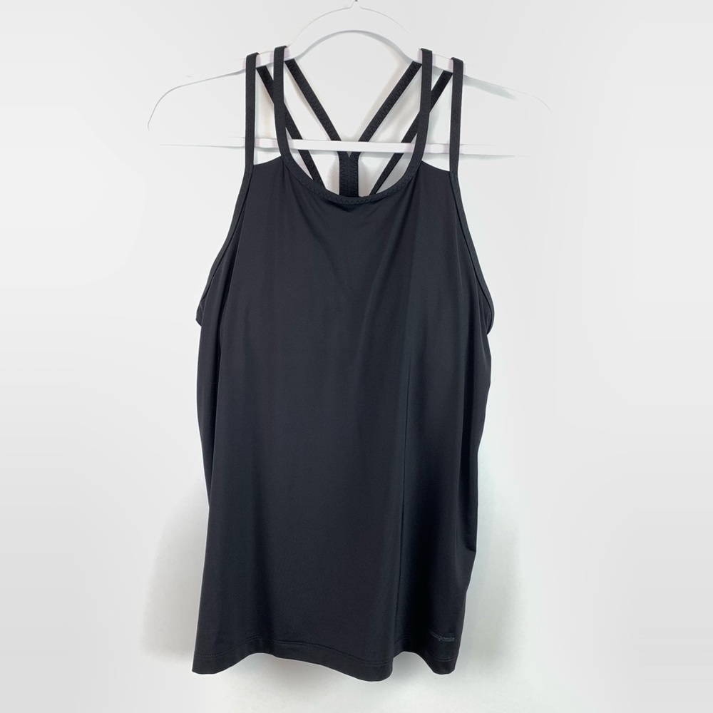Patagonia | Black Tank Built-In Bra Workout Swim